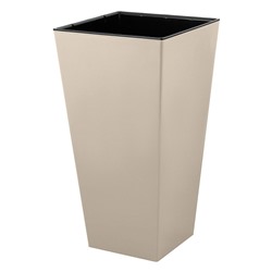 Горшок для цветов InGreen London CUBE 250х250х470 мм, 19,4 л, c дренажной вставкой IG780310006 калифорнийский миндаль