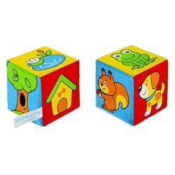 Развивающая игрушка-кубики «Чей домик?»