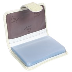 K-L-P01-62 белая визитница женская (кожа) Jane's Story