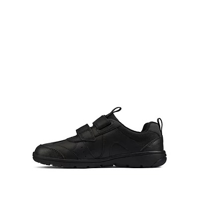 Kids' Leather Riptape School Shoes (Kid size 10-4)