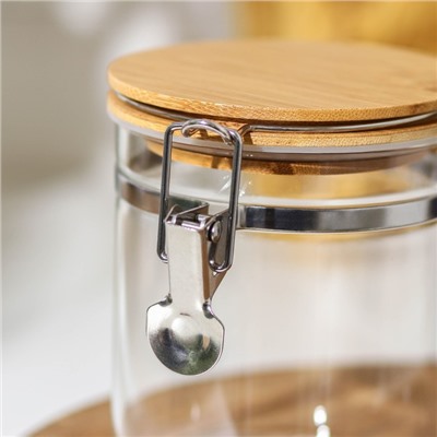 Банка для хранения BellaTenero «Эко», 650 мл, 10×11 см, с бугельным замком, стекло, прозрачная