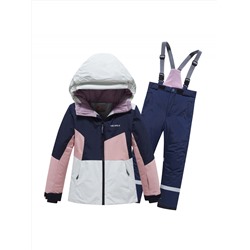 Горнолыжный костюм зимний для девочки серого цвета 9518Sr