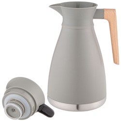 ВАКУУМНЫЙ КУВШИН (ТЕРМОС) AGNESS ИЗ НЕРЖ.СТАЛИ 1,5Л ЦВЕТ СЕРЕБРО