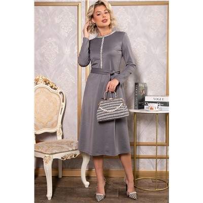 Платье трикотажное Парижанка (серое) П14786-10М