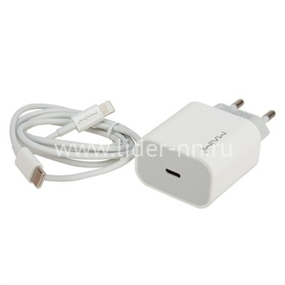 СЗУ Type-C to Lightning 1 выход PD+QC 3.0 20W (5V-3.0A/9V-2A) MAIMI T36 (белый)