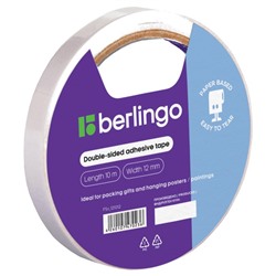 Клейкая лента двусторонняя 12 мм × 10 м Berlingo