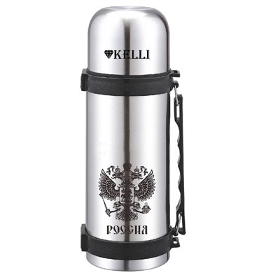 Термос KELLI KL-0978 нерж 0,5л узкое горл с кнопочной пробкой (24) оптом