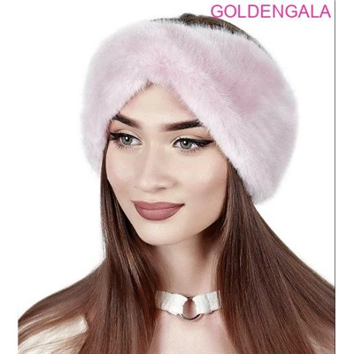 Повязка теплая меховая на голову ширина 12 см Арт 8 тип 2