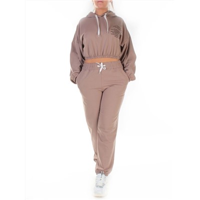 Y303 BROWN Спортивный костюм женский (100% хлопок)