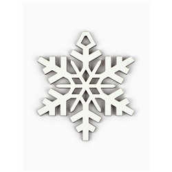 Ёлочная игрушка новогодняя «Снежинка», хдф, 6.9×7.6 см