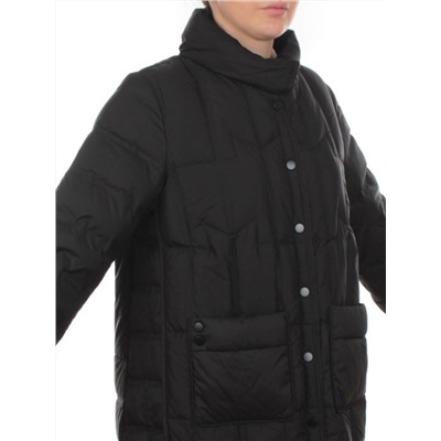 H24-322 BLACK Куртка пуховая облегченная женская (белый утиный пух)