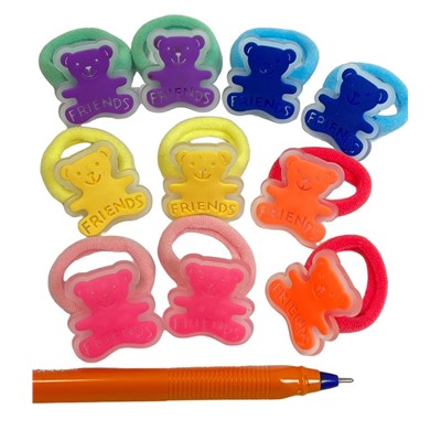 Резинки детские для волос (мишки) 2 шт РД16 тип 6