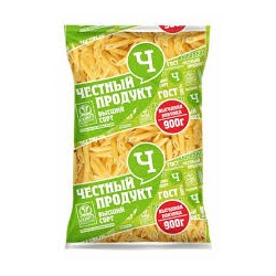 Честный Продукт Макароны ПЕРЬЯ гр.В в/с 900гр