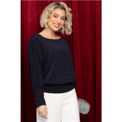 Блуза праздничная Гостья из будущего (синяя) Б14515-19М