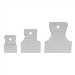 Набор шпателей 40-60-80 мм, белая резина, 3 шт Сибртех