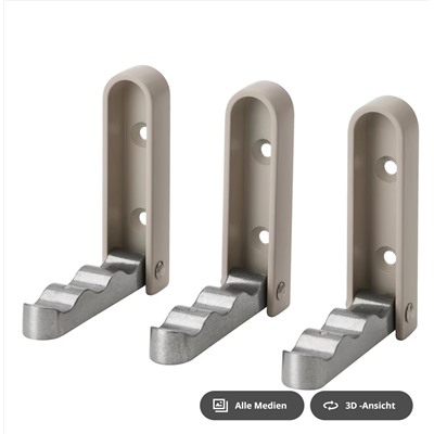 KLYKET Haken, klappbar, Aluminium/beige