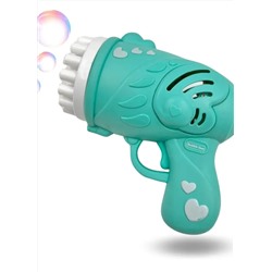 Пушка-генератор мыльных пузырей от батареек, зеленая