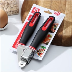 Пресс для чеснока Доляна Digma, 21 см, нержавеющая сталь, чёрный