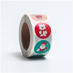 Наклейки в рулоне «Веселье», 500 шт., 2.5×2.5 см