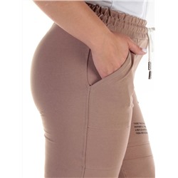 QB-65 BROWN Брюки спортивные женские (95% хлопок, 5% стрейч) P&S