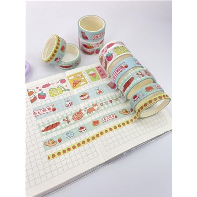 Набор декоративного скотча 10 шт. "Food stories", dog, шоу-бокс 8 шт.