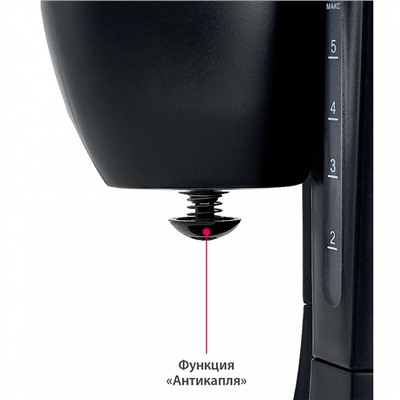 Кофеварка 600 Вт, 600 мл DELTA DL-8153 черная