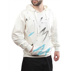 2623 WHITE Толстовка мужская (75% хлопок, 20% полиэстер, 5% спандекс)
