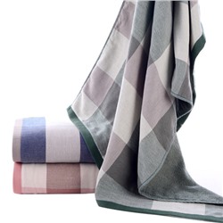 Муслиновое дышащее мягкое банное полотенце 70*140 махровое