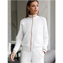 Бомбер среднего объема из футера двухнитки с эластаном