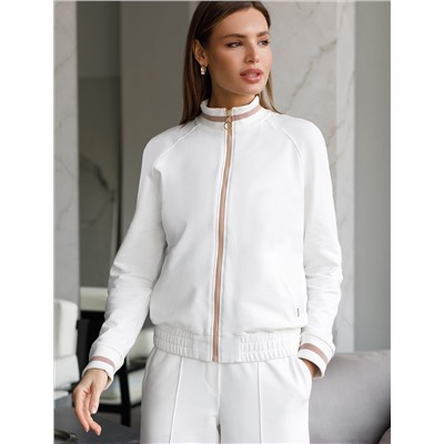 Бомбер среднего объема из футера двухнитки с эластаном