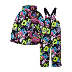 Комплект зимний для девочки: куртка, комбинезон