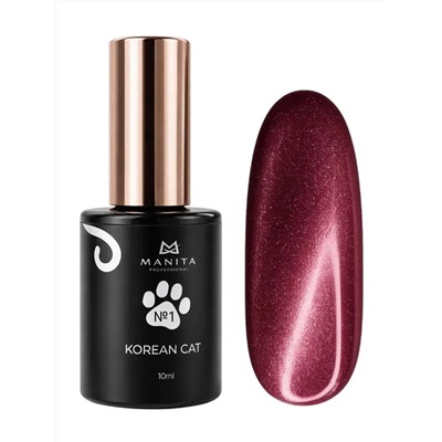 Manita Professional Гель-лак для ногтей с эффектом кошачьего глаза / Korean Cat №01, 10 мл
