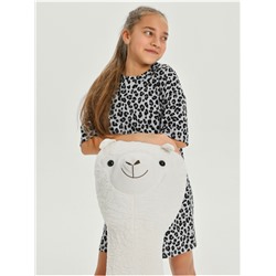 Платье домашнее "Леопард" Серый девочка