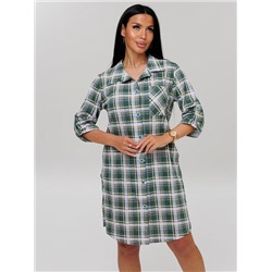 Женский халат Х-150(К) / Зеленый (клетка)