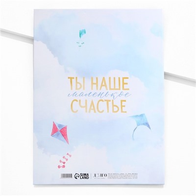 Папка для свидетельства о рождении «Маленькое счастье», 23.5×31.5 см.