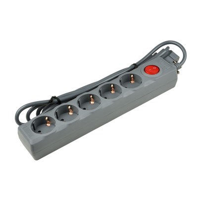 Нарушена упаковка.   Сетевой фильтр Uniel Universal  (UL-00001749) S-GSU5-5 GREY
