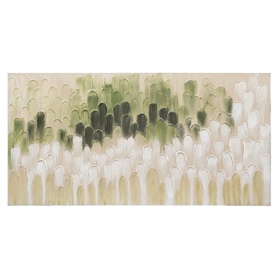 Панно декоративное с ручной росписью By Feel, 140х70 см, хаки