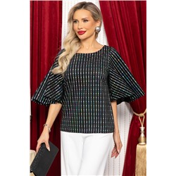 Блуза праздничная Ты ослепляешь! (черная) Б14697-7М