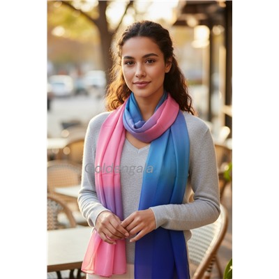 Шарф шифоновый Радуга Арт 0978/4