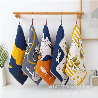 Cotton gauze towel, children's scarf for kindergarten, wholesale