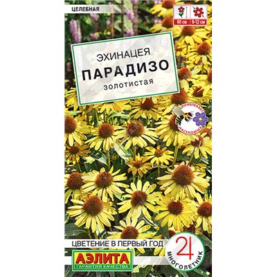 1752 Эхинацея Парадизо золотистая 5шт