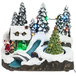 GAEM Фигурка декоративная "Рождество" (4 мелодии, подсвет, движ, 3xAA н/п, +USB), L19,5 W14 H15 см