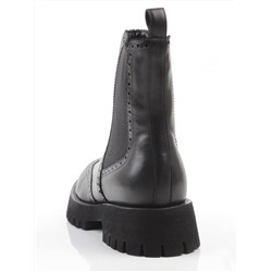 01-B2103B-12A BLACK Ботинки демисезонные женские (натуральная кожа, байка)
