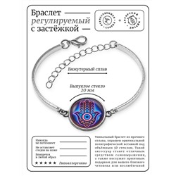 BSI-0183 Браслет металлический Хамса неон