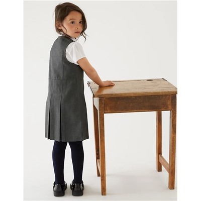 Girls' Longer Length Pleated School Pinafore (2-12 Yrs)