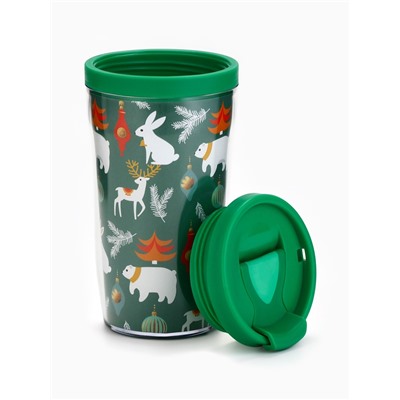Термокружка новогодняя со вставкой «Новогодние животные», 250 мл
