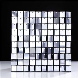 Панель с пайетками для фотозоны 30×30 см, серебристый