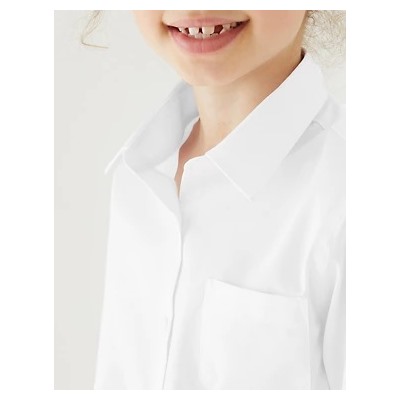 2pk Girls' Slim Fit Non-Iron School Shirts (2-18 Yrs)