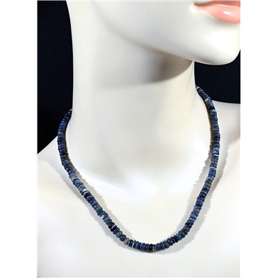 Ожерелье из Опала черного рондель 5мм, 44см, 12,6г