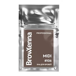 Хна для бровей: цвет Пыльный коричневый #106 (3 г), Brow Xenna Brunette Dust Brown #106 Refill, произв. BrowXenna
